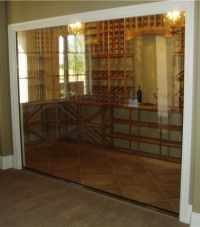 Unique Glass wall and glass shelves