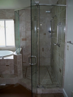 heavy plate glass shower door