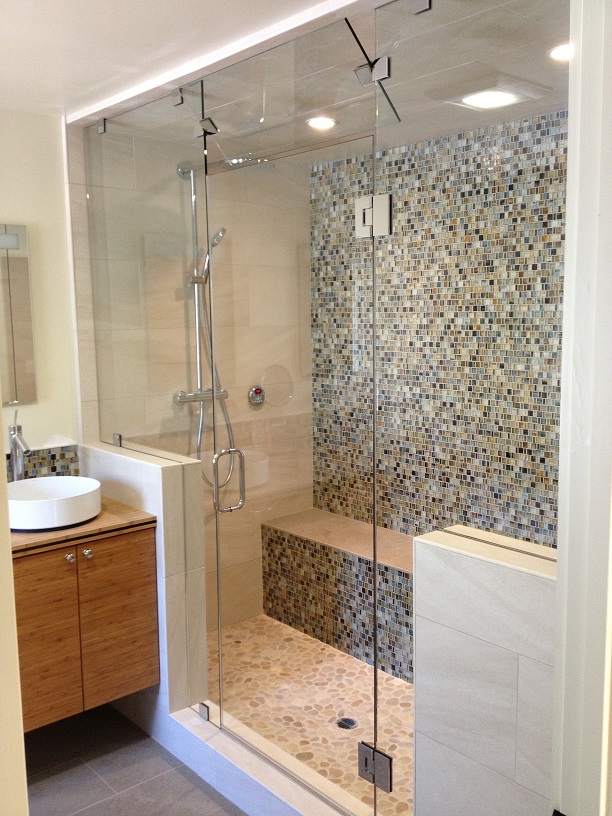 heavy plate shower door in vacaville